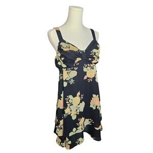 RAMPAGE Vintage Black Floral Mini Dess